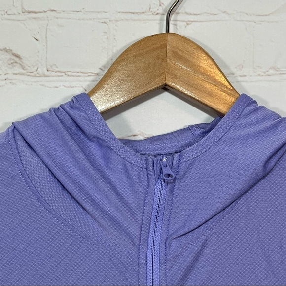 GERRY Full Zip Hoodie Jacket Womens Medium Purple Active Stretch Thumb Holes - Picture 3 of 10